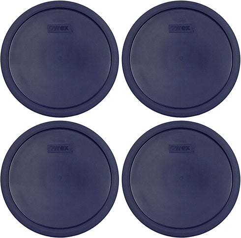 Pyrex 7403-PC Dark Blue 10 Cup (2.5qt) Sculptured Mixing Bowl Lid - 4 Pack